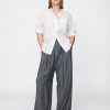365 Pantaloni cu talie mare din amestec de in 365 Pantaloni cu talie mare din amestec de in