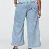 365 Pantaloni cu talie înaltă UltraSoft Denim plisați la gleznă