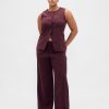 365 Pantaloni largi plisați cu talie joasă 365 Pantaloni largi plisați cu talie joasă