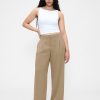 365 Pantaloni largi plisați cu talie joasă 365 Pantaloni largi plisați cu talie joasă