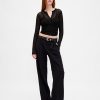 365 Pantaloni largi plisați cu talie joasă 365 Pantaloni largi plisați cu talie joasă