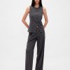 365 Pantaloni plisați din twill periat cu talie joasă
