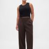 365 Pantaloni plisați din twill periat cu talie joasă