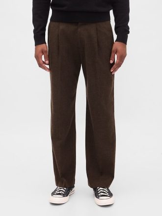 365 Pantaloni relaxați din amestec de lână