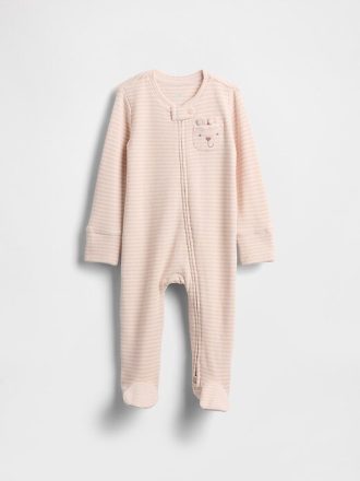 Baby Softspun Waffle Bear Buzunar într-o singură bucată