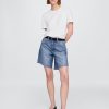 Bermudă largi din denim din anii ’90 cu talie medie de 8 inchi
