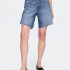 Bermudă largi din denim din anii ’90 cu talie medie de 8 inchi