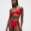 Bikini cu logo din bumbac elastic organic Bikini cu logo din bumbac elastic organic