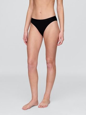 Bikini cu logo din bumbac elastic organic
