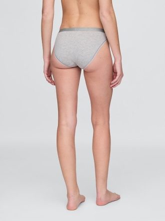 Bikini cu logo din bumbac elastic organic
