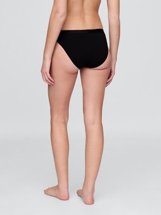 Bikini cu logo din bumbac elastic organic
