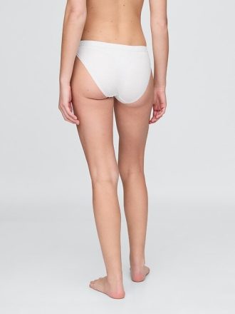 Bikini cu logo din bumbac elastic organic