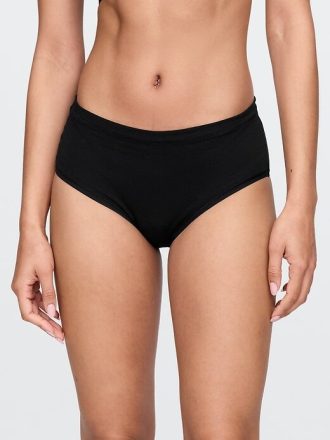 Bikini cu talie mare din bumbac elastic organic