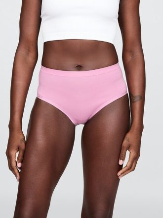 Bikini cu talie mare din bumbac elastic organic
