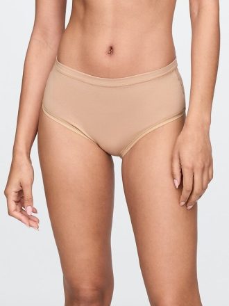 Bikini cu talie mare din bumbac elastic organic