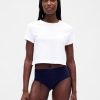 Bikini cu talie mare din bumbac elastic organic Bikini cu talie mare din bumbac elastic organic