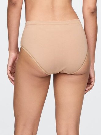 Bikini cu talie mare din bumbac elastic organic