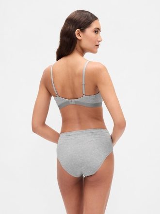 Bikini cu talie mare din bumbac elastic organic