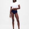 Bikini cu talie mare din bumbac elastic organic Bikini cu talie mare din bumbac elastic organic