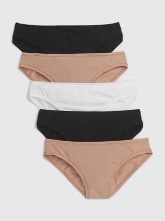 Bikini din bumbac elastic organic (pachet de 5)