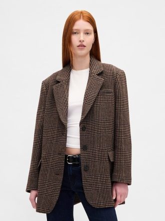 Blazer supradimensionat din amestec de lână