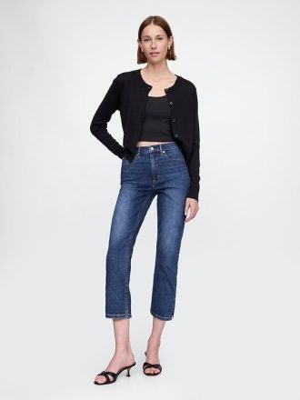 Blugi Capri cu talie mare