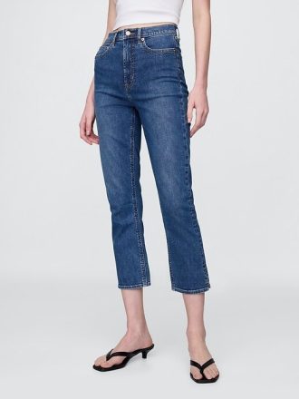 Blugi Capri cu talie mare