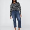 Blugi Capri cu talie mare Blugi Capri cu talie mare