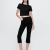 Blugi Capri tăiați cu talie înaltă Blugi Capri tăiați cu talie înaltă