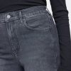 Blugi cu picioare largi cu manșete Stride cu talie înaltă Blugi cu picioare largi cu manșete Stride cu talie înaltă