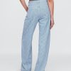 Blugi cu talie mare UltraSoft Denim Stripe Barrel