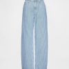 Blugi cu talie mare UltraSoft Denim Stripe Barrel