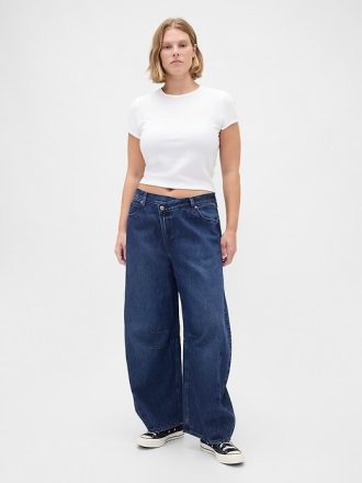 Blugi cu talie înaltă UltraSoft Crossover Horseshoe