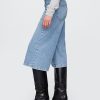 Blugi culotte din denim cu talie mare Blugi culotte din denim cu talie mare