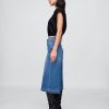 Blugi culotte din denim cu talie mare Blugi culotte din denim cu talie mare