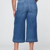 Blugi culotte din denim cu talie mare Blugi culotte din denim cu talie mare