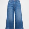 Blugi culotte din denim cu talie mare Blugi culotte din denim cu talie mare