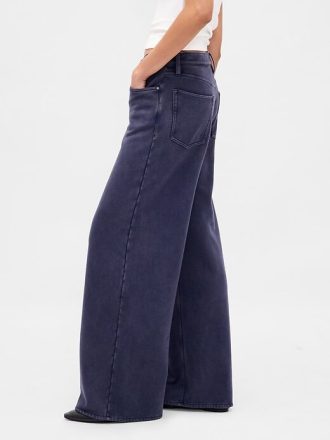 Blugi de trening cu picior largi din French Terry de greutate grea