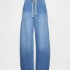 Blugi Easy Barrel cu talie mare Blugi Easy Barrel cu talie mare