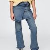 Blugi Flare pentru copii cu fusta Wrap Blugi Flare pentru copii cu fusta Wrap