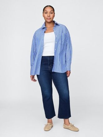 Blugi Kick Flare cu talie mare