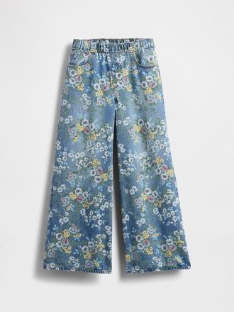 Blugi largi, florali, pentru copii