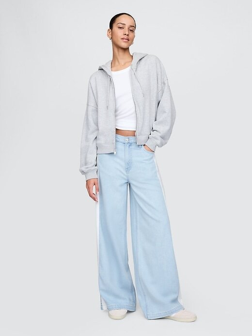 Blugi largi UltraSoft cu talie medie Blugi largi UltraSoft cu talie medie