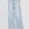 Blugi largi UltraSoft cu talie medie Blugi largi UltraSoft cu talie medie