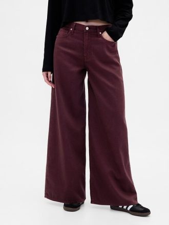 Blugi largi UltraSoft cu talie medie Blugi largi UltraSoft cu talie medie