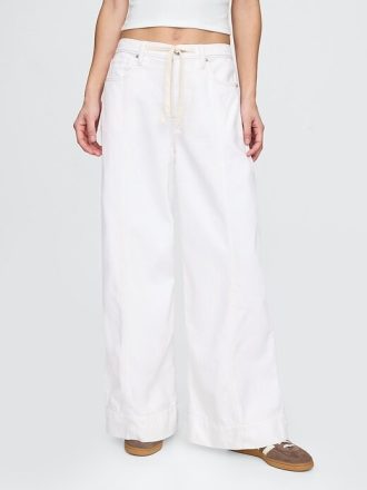 Blugi largi UltraSoft cu talie medie Blugi largi UltraSoft cu talie medie