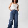 Blugi largi UltraSoft cu talie medie Blugi largi UltraSoft cu talie medie