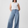 Blugi largi UltraSoft cu talie medie Blugi largi UltraSoft cu talie medie