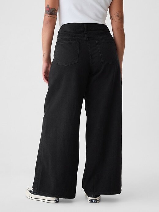 Blugi largi UltraSoft cu talie medie Blugi largi UltraSoft cu talie medie