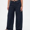Blugi largi UltraSoft cu talie mijlocie Blugi largi UltraSoft cu talie mijlocie